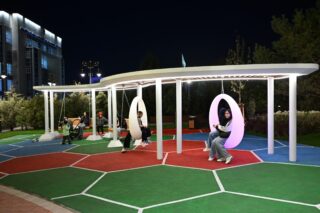 Шұғыла шағынауданында аумағы 1 гектар жаңа сквер ашылды